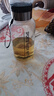 【送杯套】大容量加厚玻璃杯子便攜噸噸杯茶水分離帶杯套泡茶水杯 透明 1000ml噸噸桶 1只裝 曬單實(shí)拍圖