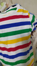 忻悅晴六一兒童演出服男女童短袖T恤幼兒園學(xué)生班服彩虹條紋運動(dòng)會(huì )衣服 白條紋 120 cm 建議40-48斤 曬單實(shí)拍圖