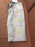 衣然呈品夏季新款牛仔短褲男士五角星復古修身中褲休閑街頭百搭五分褲子男 藍色 30 【建議115-130斤】 曬單實(shí)拍圖