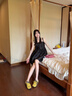 ZHR戶(hù)外運(yùn)動(dòng)鞋女頭層豬皮復(fù)古女鞋軟底通勤德訓(xùn)鞋女 CX119 黃色 37 曬單實(shí)拍圖