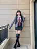 小野七天灰色西裝裙子短裙女2025夏季新款高級(jí)感小個(gè)子高腰a字半身裙子 灰色 M 曬單實(shí)拍圖
