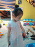 ASK JUNIOR兒童裙子夏季小童飛飛袖連衣裙女童立體星星網(wǎng)紗公主裙寶寶公主裙 曬單實(shí)拍圖