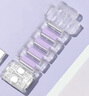 泰閣詩雅適用小天才電話手表Z6/Z10表帶Z7/Z8/Z9磁吸閃扣表帶Z5/D3D2/Q1A/Y03透明透氣炫彩表帶 【炫彩紫】磁吸閃扣丨加長表粒丨升級透明款 小天才全系通用（Y01/Y02/Y01S 曬單實拍圖