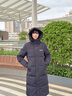 波司登（BOSIDENG）于適同款25新款羽絨服男女同款情侶長(cháng)款寬松舒適連帽面包服外套 黑青色|5978 M 165/88A 體重約120斤以?xún)?曬單實(shí)拍圖