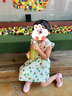 ASK JUNIOR純棉嬰幼裙子夏兒童波點(diǎn)飛飛袖連衣裙女童娃娃領(lǐng)公主裙A字裙 120  曬單實(shí)拍圖