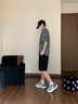 以純（YISHion）男士t恤短袖夏季衣服2025新款寬松高彈速干運動(dòng)半袖冰絲涼感體恤  S6021灰色   3XL 建議170-185斤 曬單實(shí)拍圖