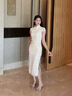 泰勒馬丁香檳色新娘旗袍敬酒服2025新款新中式結(jié)婚訂婚領(lǐng)證登記婚禮服 QP02 M 曬單實(shí)拍圖