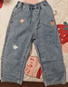 PawinPaw卡通小熊童裝25年秋季新款女寶寶休閑牛仔褲寬松舒適 Indigo牛仔藍色/55 100 曬單實(shí)拍圖
