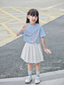 班尼路童裝女童裙子夏季兒童半身裙2025年新款洋氣學院風短裙JK百褶裙 紫 BNL圓圈貓咪紫QS 140 曬單實拍圖