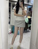浪莎側(cè)開叉裙褲女夏季防走光顯瘦包臀半身裙a字運(yùn)動(dòng)瑜伽短裙 曬單實(shí)拍圖