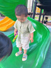 G.DUCKKIDS小黃鴨童裝寶寶套裝夏季薄款兒童漢服男孩子周歲禮服嬰兒衣服夏裝 綠色 100 尺碼2~3歲【90-100cm】cm 曬單實(shí)拍圖