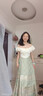 星河漢歌(鏡琉璃)明制漢服綠色仿妝花織金馬面裙2025新款新中式成人半身裙 馬面裙（綠色） M 曬單實拍圖