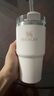 STANLEY巨無霸杯PRO吸管杯水杯保溫杯不銹鋼杯子大容量辦公887ML-柚黃 曬單實(shí)拍圖
