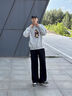 Teenie Weenie Men小熊男裝休閑寬松380g毛圈圓領(lǐng)大熊印花套頭衛(wèi)衣 中灰 L 曬單實拍圖