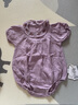 babylove嬰兒包屁衣夏季薄款純棉紗布三角哈衣刺繡女寶寶甜美外出連體衣 曬單實(shí)拍圖
