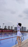 迪士尼（Disney）泳衣女2025新款海邊度假三件套罩衫分體保守夏季防曬沙灘泳裝 紫色米妮 M 【適合85斤-100斤】 曬單實(shí)拍圖