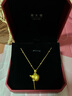 周大福滿天星光珠基礎(chǔ)鏈足金黃金項(xiàng)鏈(工費(fèi)360)45cm 約3.25g EOF1627 曬單實(shí)拍圖
