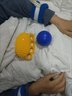 軟刺握力球康復訓練器材握力器彈力球握力圈刺球 黃色+手指按摩器 曬單實(shí)拍圖