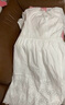 ELLE KIDS夏季女童度假風(fēng)松弛圓領(lǐng)插肩燈籠半袖休閑棉布繡花連衣裙長裙 曬單實(shí)拍圖