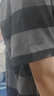 adidas休閑舒適條紋翻領(lǐng)短袖POLO衫男裝夏季阿迪達斯官方輕運動(dòng) 黑色/深灰   L 曬單實(shí)拍圖