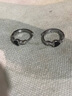 栢啟歆耳扣黑色愛(ài)心銀耳圈耳耳夾女冬耳環(huán)小眾素圈耳扣高級感耳飾 黑色愛(ài)心耳圈【一對裝】 曬單實(shí)拍圖