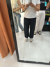 浪莎直筒牛仔褲女春秋薄款高腰窄版直筒褲顯高顯瘦休閑煙管女褲 曬單實(shí)拍圖