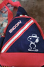 史努比（SNOOPY）兒童胸包 男童女孩6-12周歲兒戶外出游英倫風(fēng)斜挎小包包 紅色  曬單實(shí)拍圖