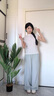 棉致美式高腰速干工裝褲子女夏季薄款2025新款寬松直筒小個(gè)子休閑闊腿 1568淺藍(lán)色【高品質(zhì)23.5】 L 100-115斤 曬單實(shí)拍圖