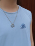 名創(chuàng)優(yōu)品（MINISO）男士無(wú)袖背心2025新款夏季冰絲涼感UPF50+防曬坎肩運(yùn)動(dòng)跑步馬甲男 白(浮光筆刷胸標(biāo))+冰川藍(lán)(飛揚(yáng)筆刷胸標(biāo)) XL /180(不起球不掉色) 曬單實(shí)拍圖