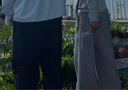 覓橘防曬褲冰絲闊腿褲女夏束腿直筒兩用垂感休閑高腰顯瘦涼感C 深灰色 M建議身高（160-165cm） 曬單實拍圖