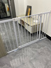 HOT PAPA樓梯護欄兒童安全隔斷門(mén)欄寶寶圍欄防護攔門(mén)口寵物柵欄桿廚房擋板 適合寬度118-124cm 免上提 旗艦款 白色 曬單實(shí)拍圖