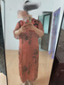 璽玥中國風原創(chuàng)改良新中式旗袍連衣裙2025夏季顯瘦減齡氣質(zhì)女裙子 桔色 XL (體重115~125) 曬單實拍圖