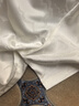 悅內睡衣女款夏季夏天冰絲綢短袖短褲家居服夏款白色高級感可外穿套裝 23111雅白 L (165) 【體重110-120斤】 曬單實(shí)拍圖
