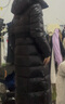 坦博爾新款鵝絨羽絨服女高充絨量長款亮面加厚保暖冬天外套TBF520892J 黑色 160/84A 曬單實(shí)拍圖