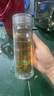 高硼硅雙層水晶蓋玻璃杯大容量泡茶杯茶水分離安全無毒隔熱杯車載 雙層直筒杯水晶蓋 350ml 1只 曬單實(shí)拍圖