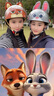 迪士尼（Disney）電動(dòng)車(chē)頭盔兒童成人情侶摩托車(chē)安全帽3C認證男女孩秋冬保暖頭盔 【情侶買(mǎi)更劃算】朱迪尼克情侶款 曬單實(shí)拍圖