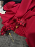 芃婷新中式酒紅色敬酒服送考旗袍2025新款新娘感訂婚晚禮服連衣裙 紅色 XL 建議120-130斤 曬單實拍圖