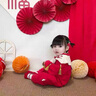 迪士尼寶寶寶寶衣服男紅色滿月百天爬服周歲禮服女中國風(fēng)嬰兒連體衣秋冬裝 紅色 73cm 曬單實拍圖