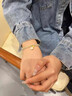 老鳳祥銀手鏈女士和田玉手串七夕情人節禮物生日實(shí)用送女友老婆紀念 有你竹夠手鏈 曬單實(shí)拍圖