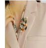 She's茜子梵高玫瑰刺繡葉片高檔女士胸針輕奢胸花別針七夕禮物送女友 曬單實(shí)拍圖