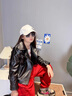 G.DUCKKIDS女童皮衣春秋夾克外套2024兒童寶寶中大童女孩韓版洋氣pu皮機(jī)車(chē)服 黑色單件皮衣【春秋款】 150尺碼【建議身高135厘米60斤 曬單實(shí)拍圖