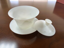 蘇氏陶瓷（SUSHI CERAMICS）超薄胎三才蓋碗素?zé)蛑翊傻锷焦Ψ虿杈吲莶柰?30ml J1219 曬單實(shí)拍圖