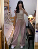 俞兆林（YUZHAOLIN）闊腿粉色牛仔褲女2025春夏季新款女裝薄款高腰寬松直筒垂感褲子 粉色[長褲] L 曬單實拍圖