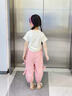靚貝城堡女童夏裝套裝2025新款小童洋氣時髦兒童衣服女寶寶夏季短袖兩件套 紫色 110 曬單實拍圖