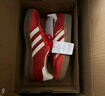 阿迪達(dá)斯 （adidas）中性 三葉草系列 GAZELLE INDOOR 低幫休閑鞋 IF1808 紅白  38.5  曬單實(shí)拍圖