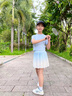 NICKYBABY女童夏季網(wǎng)球套裝兒童運(yùn)動速干半身裙女大童冰絲百褶短裙羽毛球服 6126藍(lán)色-【速干短裙/含安全褲】 130 cm 曬單實(shí)拍圖