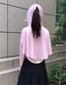 CEENIU防曬衣女2025新款夏季網(wǎng)眼透氣夏季戶(hù)外騎行防曬服寬松防曬短外套 粉色 網(wǎng)眼面料-帽子+防曬衣 曬單實(shí)拍圖