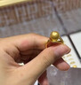 乾朔5D硬金黃金有求必應(yīng)戒指女999足金新款拉絲球指環(huán)黃金食指戒送禮 16號約2.35g 曬單實拍圖