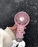 微舟小風(fēng)扇噴霧手持迷你小風(fēng)扇加噴霧小風(fēng)扇便攜式隨身高顏值電扇可愛(ài)學(xué)生上課輕音制冷 粉色KT貓噴霧風(fēng)扇【贈貼紙】 曬單實(shí)拍圖