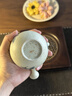 逸品春秋青花火石紅手繪銀杏側把壺家用陶瓷泡茶壺茶碗功夫茶具中式泡茶器 青花火石紅手繪【銀杏】側把壺 曬單實(shí)拍圖